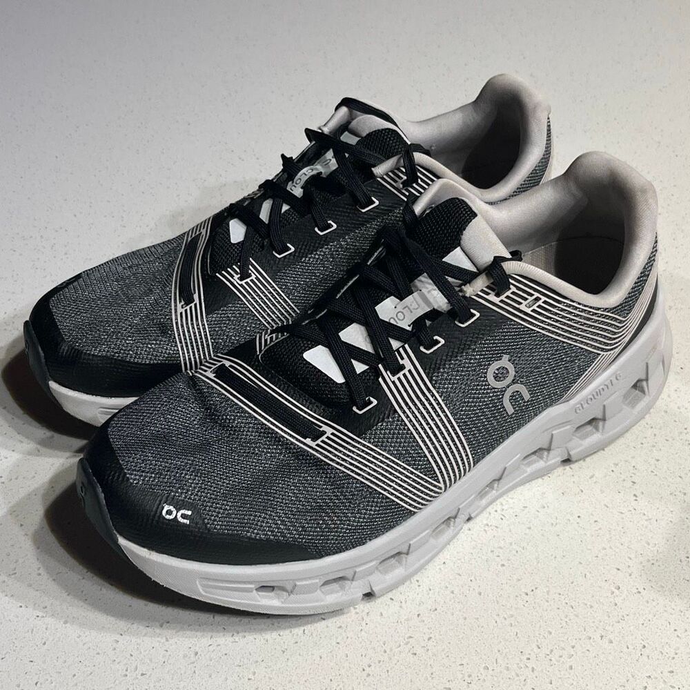 On Cloudgo Running Shoes Mens 9 Black Glacier Gray 55.98634 CloudTec Swiss